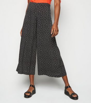 Black Spot Wide Leg Trousers New Look 
