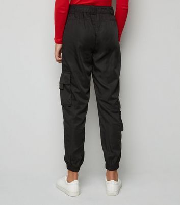 black cargo pants new look