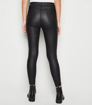 Black Coated Leather-Look 'Lift \u0026 Shape 