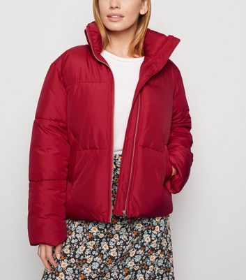 new look red puffer jacket