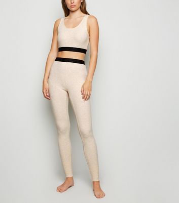 Cream Brushed Jersey Jacquard Elastic 