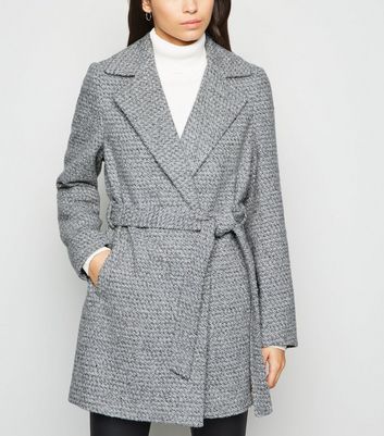 light grey wrap coat