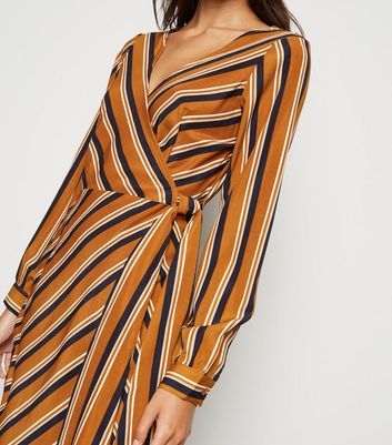 Brave Soul Mustard Stripe Long Sleeve 