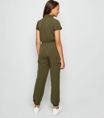 new look khaki boiler suit