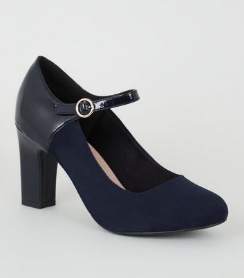navy mary jane court shoes
