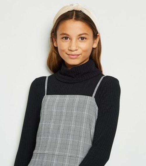 Girls Black Check Mini...