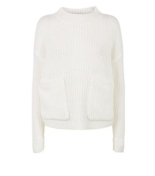 Urban Bliss White Ribbed Knit...