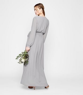long sleeve maxi dress new look