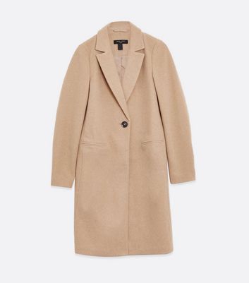 Tall Camel Revere Collar Long Coat New 