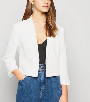 petite white blazer