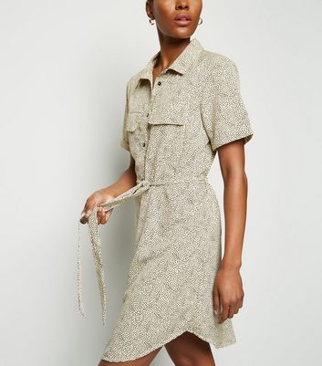 Brave Soul Off White Spot Mini Shirt 