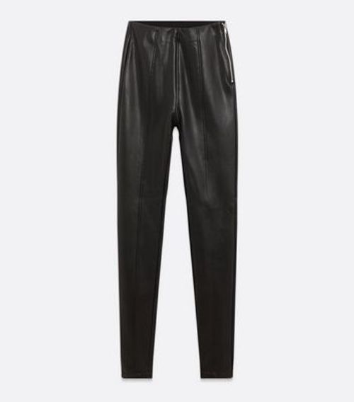 NEW LOOK Tall Black Leather-Look Leggings New Look for Women