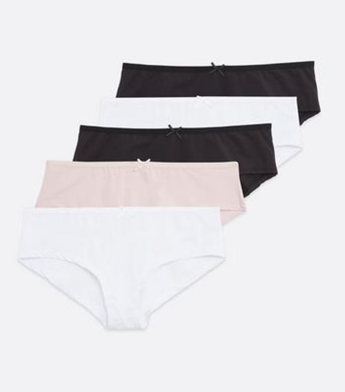 Girls 5 Pack Pink White and...