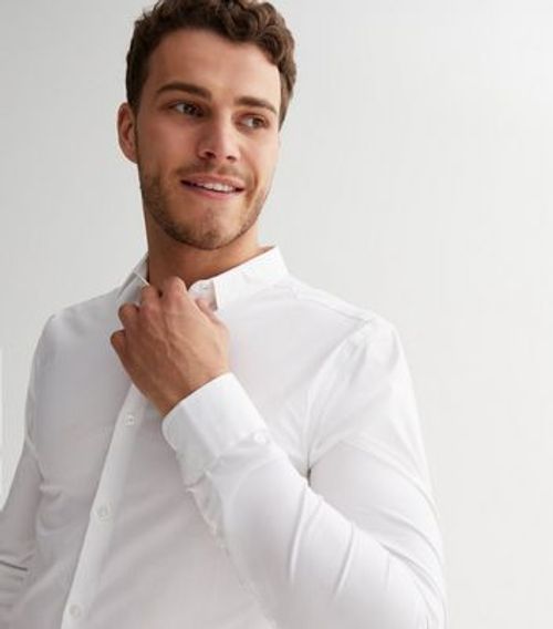 Men's White Poplin Long...