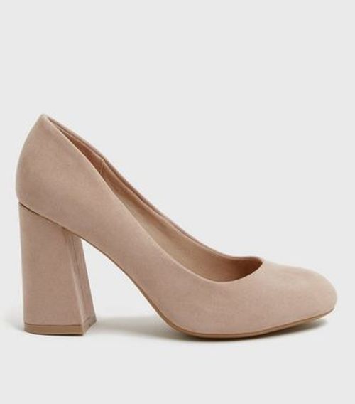 Wide Fit Pale Pink Block Heel...