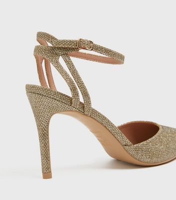 Rose Gold Glitter Platform Stiletto 