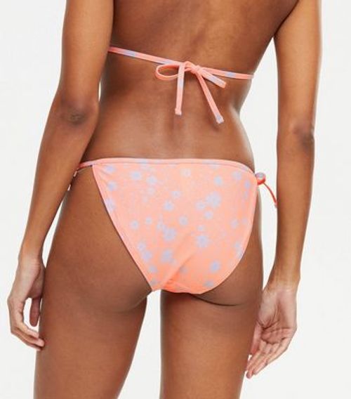 Coral Tie Side Bikini Bottoms