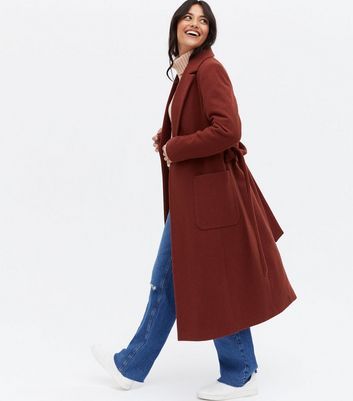 Olive Double Breasted Maxi Coat New 