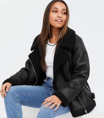 aviator teddy jacket