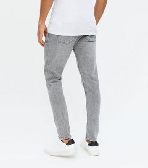 Men's Grey Light Wash Skinny...