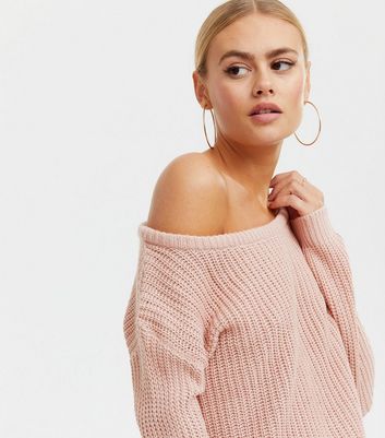 AX Paris Pink Off Shoulder Jumper New 