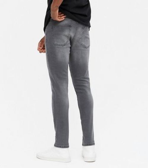 Men's Grey Washed Skinny...