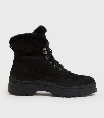 Teddy Faux Fur Cuff Ankle Boots 