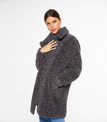 dark grey teddy jacket