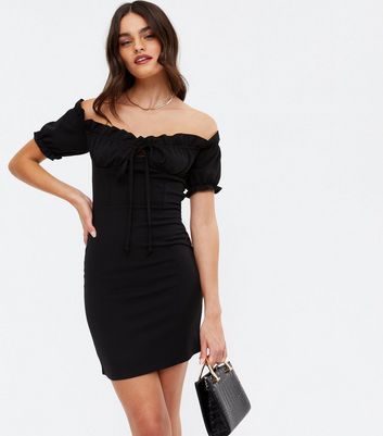 vanilla bodycon bardot dress