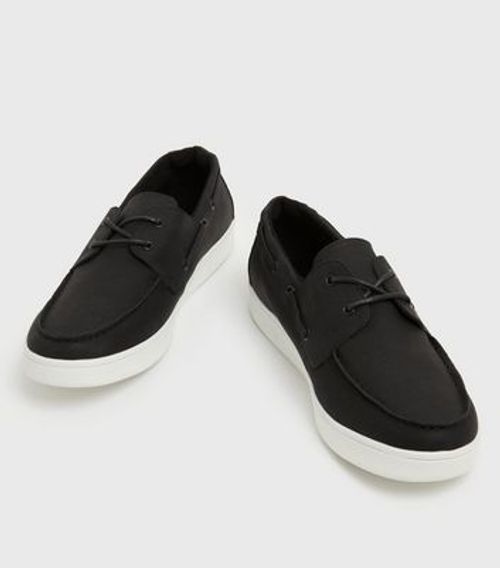 Men's Black Suedette Boat...