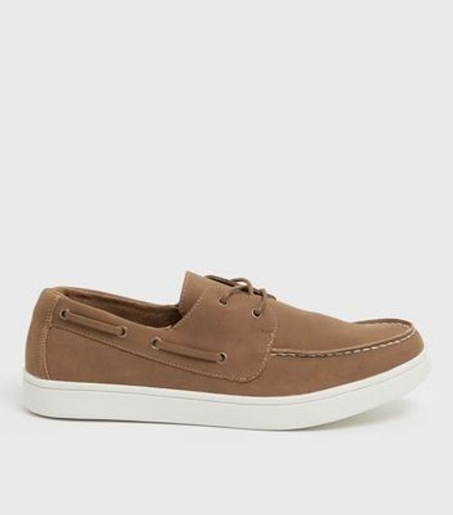 Men's Tan Suedette Boat Shoes...