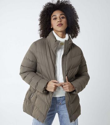 Blue Vanilla Olive Chevron High Neck 