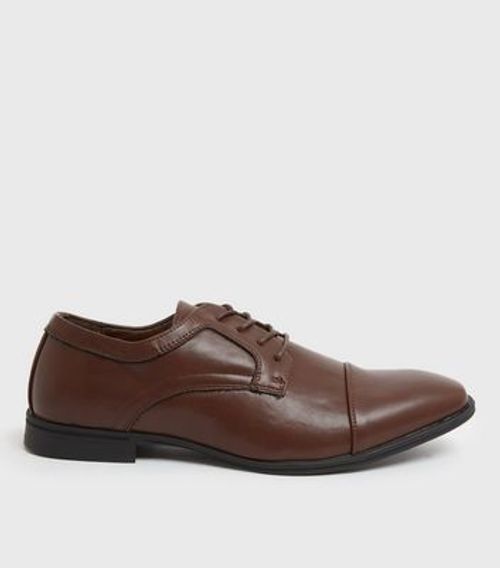 Men's Dark Brown Leather-Look...