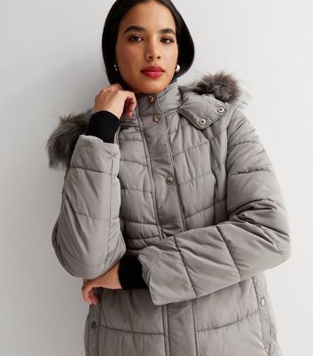 New look deals grey puffer jacket