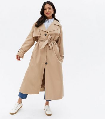 ONLY Petite Stone Belted Trench Coat 