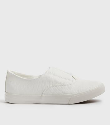 black faux snake slip on trainers