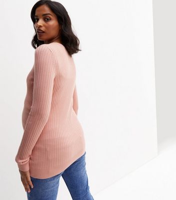 Petite Mid Pink Crew Neck Jumper New 
