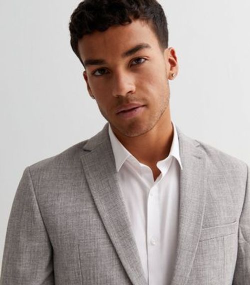 Grey Marl Slim Suit Jacket