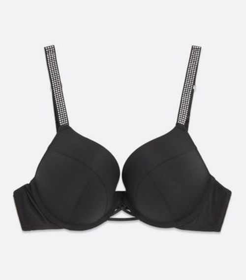 New Look lace boost bra in black