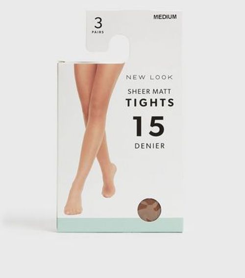 3 Pack Tan 15 Denier Sheer...