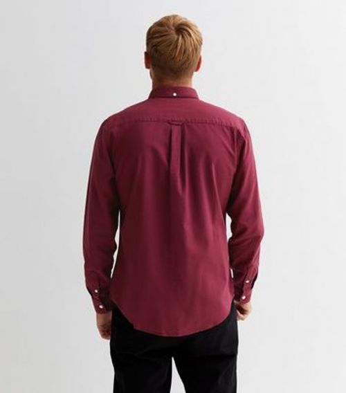 Men's Burgundy Long Sleeve...