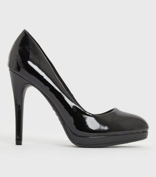 Black Patent Round Platform...