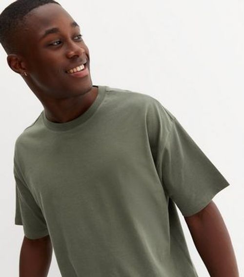 Men's Khaki Crew Neck...