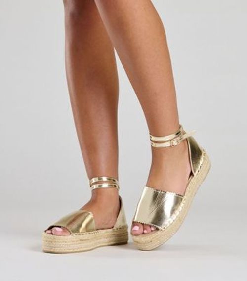 South Beach Gold Espadrille...