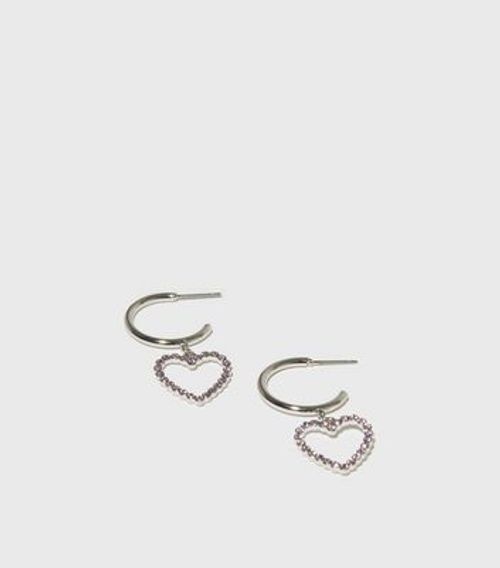 Silver Diamanté Heart Charm...