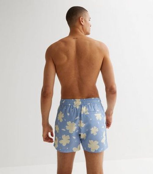 Men's Blue Floral Drawstring...