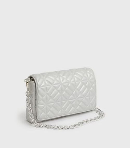 Public Desire Silver Quilted...