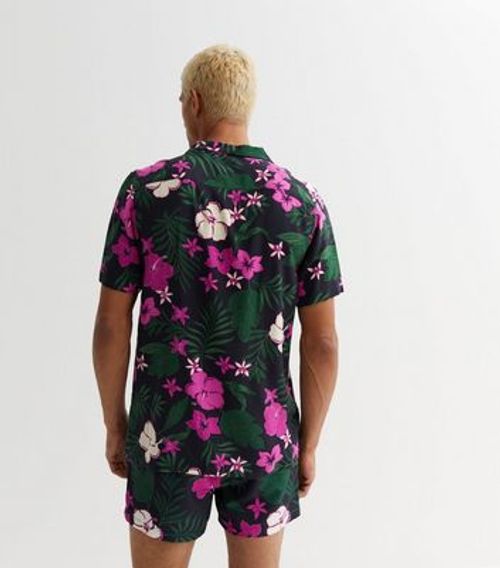 Men's Pink Floral Revere...