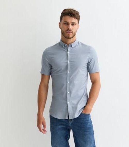 Men's Pale Grey Short Sleeve...