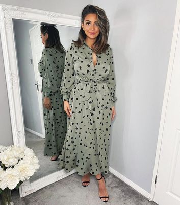 AX Paris Black Mixed Spot Midi Wrap 